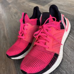adidas Ultraboost 19 Women’s running shoes sneakers Shock pink G27485 Sz 7 1/2