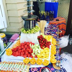 Mesa de frutas