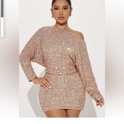 Valery sequin mini dress ~ Gold