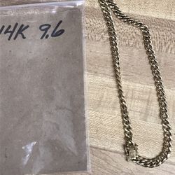 14k Cuban Anklet/kids Chain 