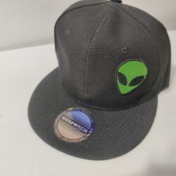 Area 51 Snap Back Hat Green Alien Baseball Cap Brand New Black Hat
