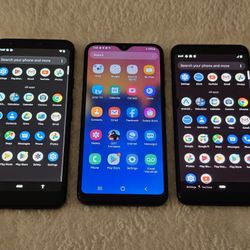 Google Pixel Samsung A10e Google Pixel UNLOCKED 3x$100