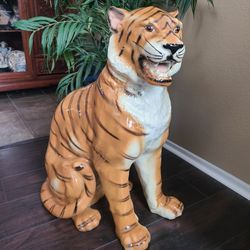 Large Vintage 1960,s  Tiger Large Statue