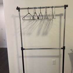 Clothing Rack With Hangers 