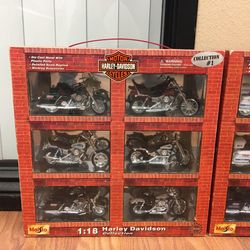 VINTAGE HARLEY DAVIDSON COLLECTION BY MAISTO 1:18 HARLEY DAVIDSON COLLECTION BY MAISTO COLLECTION # 1-5 EXCELLENT NEW CONDITION  NEVER REMOVED FROM BO