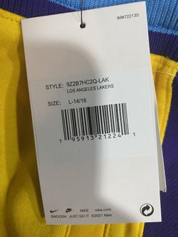 Nike Los Angeles Lakers NBA 2021/22 City Edition Therma Flex Youth Pants Sz L Xl