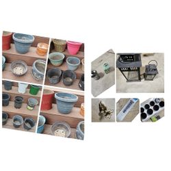 Tons of med-large pots Bundle, garden decor, brand new aquamatic kit and more - see description