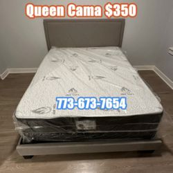 Brand New Queen Bed Frame With Mattress & Box Spring Today 🚨 Fast Delivery 