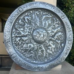 Are you charged up? Antique 19th Century Electrotype Charger Reproduction of Battle of the Amazons; 