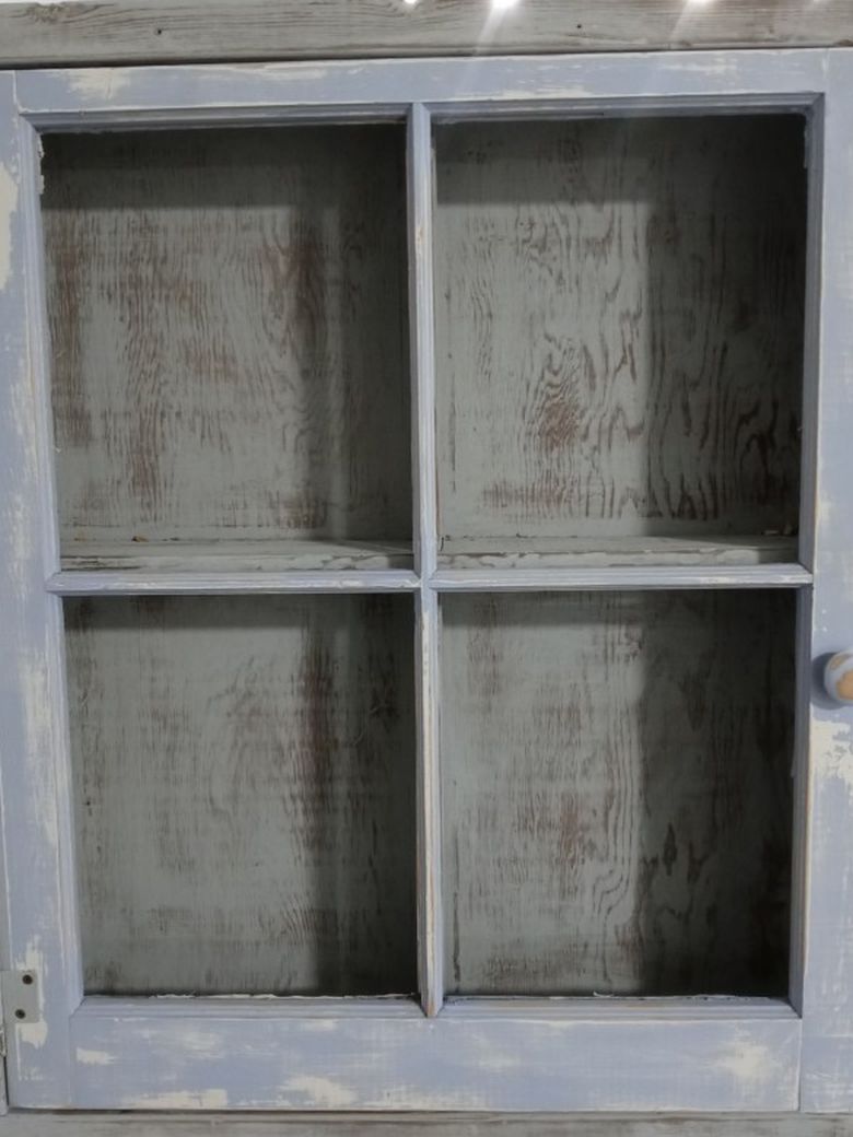 Handmade Antique Window Cabinet