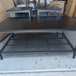 Brand New Out Of Box! 
3-Piece Under Storage 📚 Black Coffee Tables