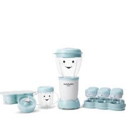 NutriBullet NBY-50100 Baby Complete Food-Making System, 32-Oz, White, Blue, Clear