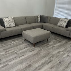 Sectional Sofa Sectional Couch Grey Sofa With Ottoman Free Delivery