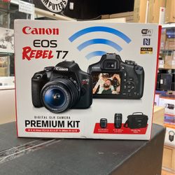 Canon EOS Rebel T7 With 2 Lens And Bag Premium Kit