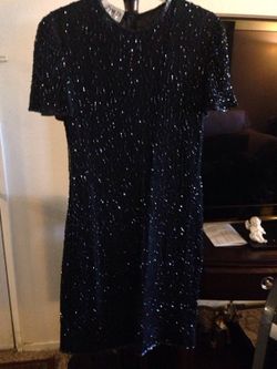 sequin black cocktail dress
