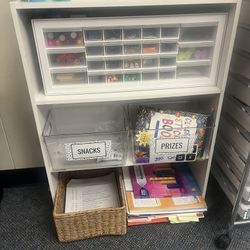 2 Small White Bookshelves
