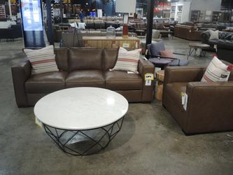 Natuzzi Editions Copenhagen Brown Leather Sofa