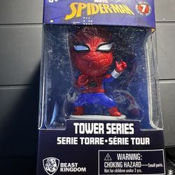 Beast Kingdom Spider-Man Figure Marvel Tower Series Mini Red Blue Box #7