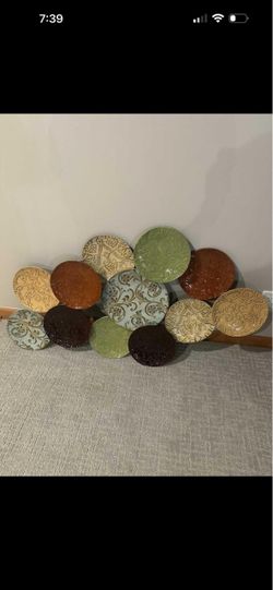 White River Multi-colored Geometric Metal Discs Wall Decor