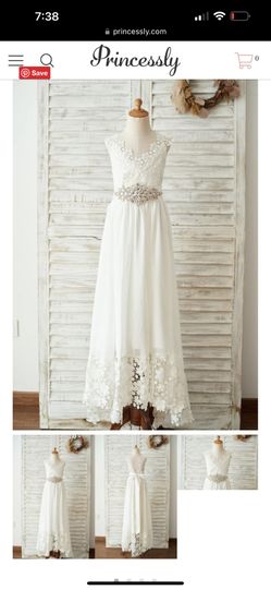 Boho Style Flower Girl Dress - Size 8