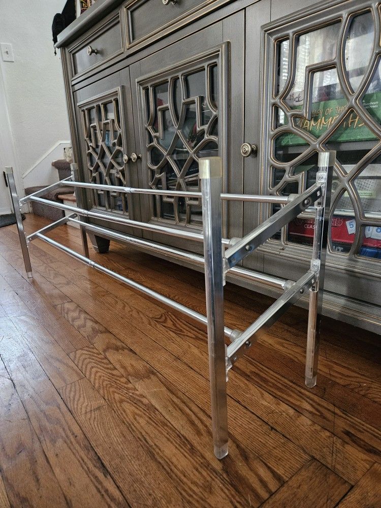 Silver Metal Expandable Shoe Storage Rack Organizer