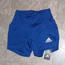 Adidas Girls Youth  High Waisted Shorts New 