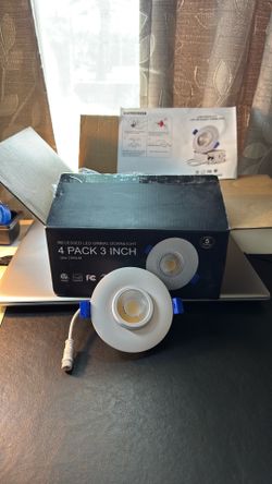 Myth Realm Recessed LED Gimbal Downlight 4-Pack (3-Inch) multipack box.