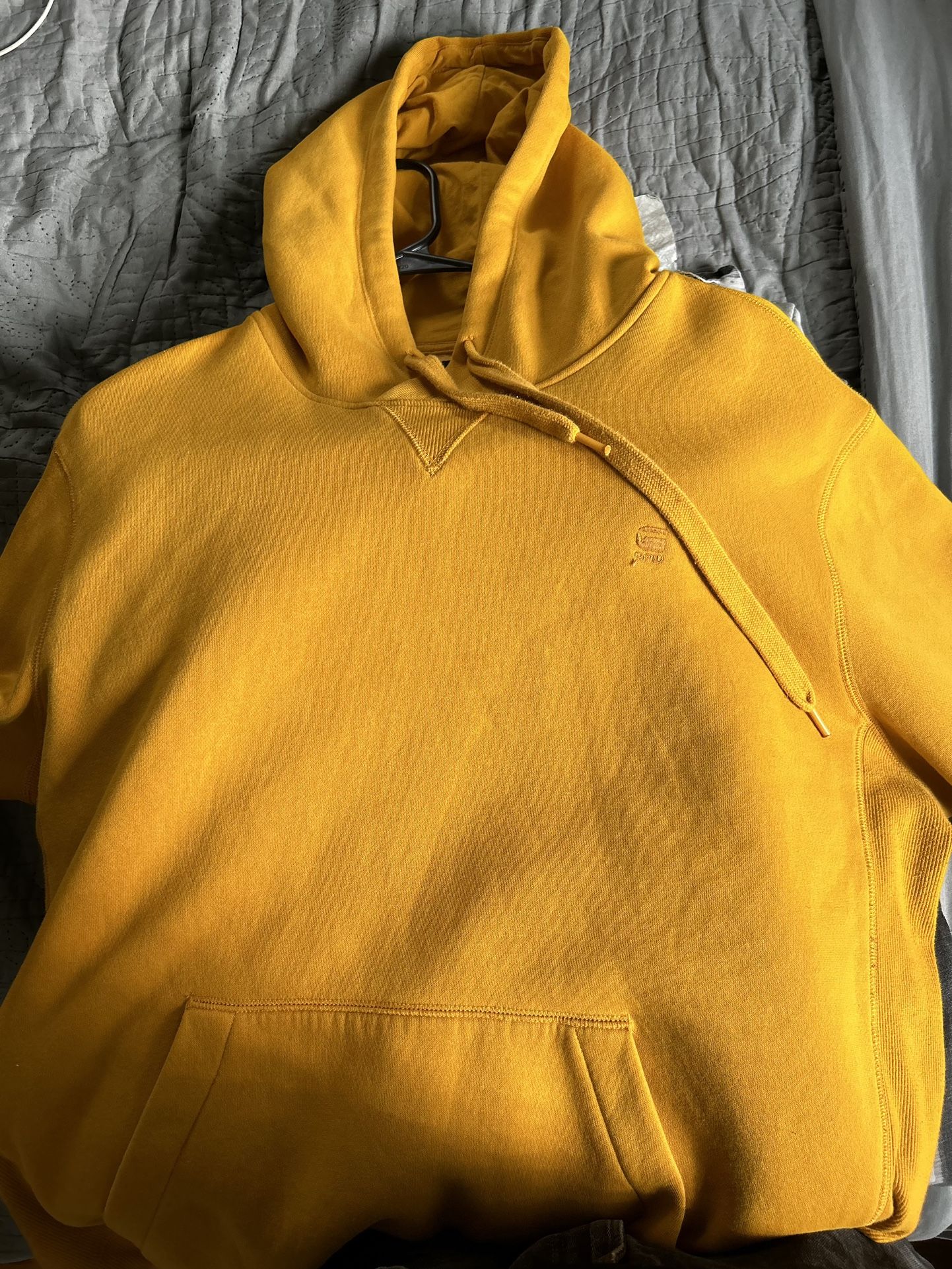 Yellow G Star Pullover Hoodie XXL