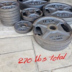 Weight Plates 270 Lbs