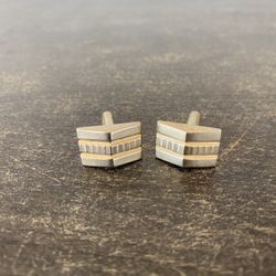 Shields gold tone cuff links