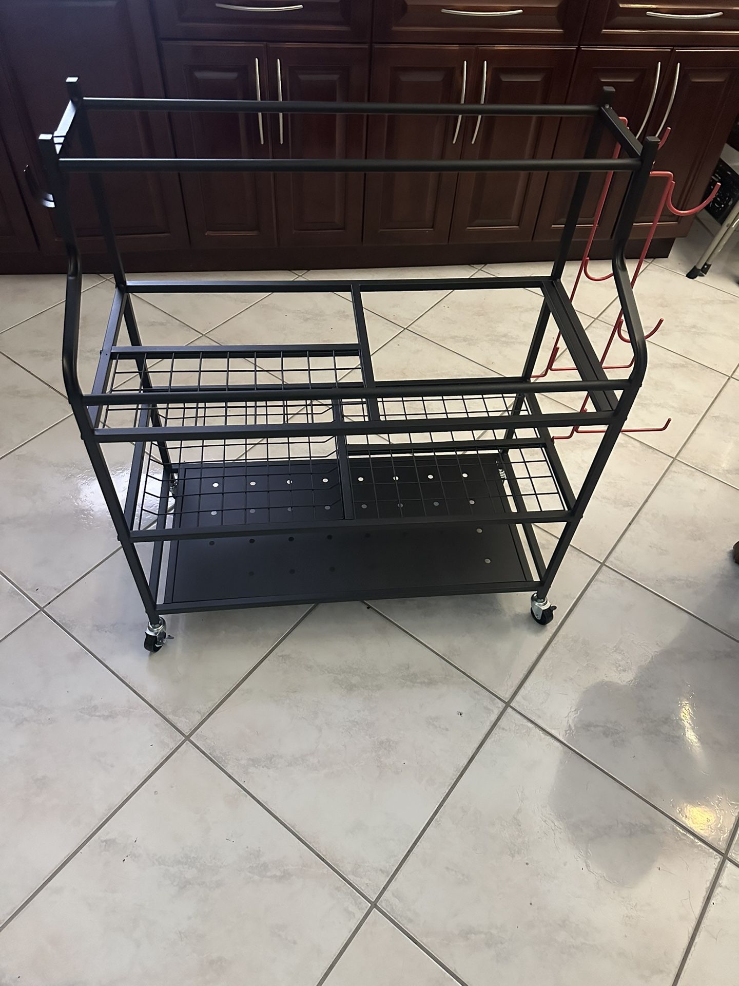 NEW IRONGOD BLACK WEIGHTS/YOGA ROLLING STORAGE CART