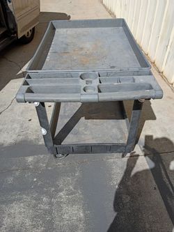 Heavy Duty Plastic Utility Cart on Wheels