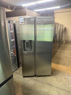 SAMSUNG STAINLESS STEEL COUNTER DEPTH SIDE BY SIDE REFRIGERATOR 🚨