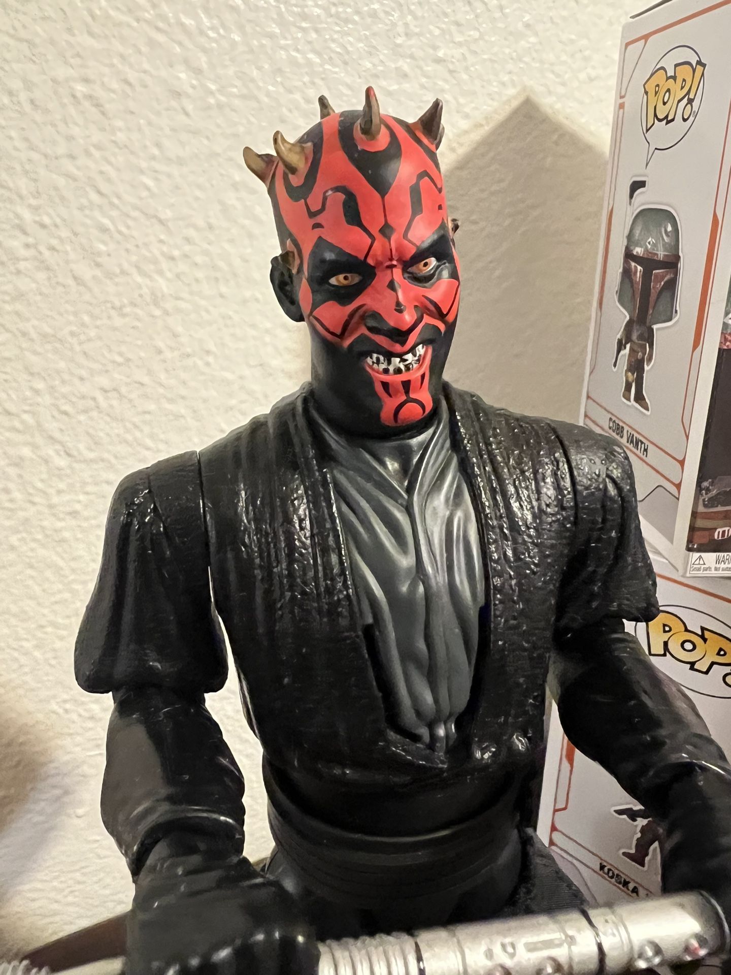 Star Wars Ep1 Darth Maul Electronic Not talking 12” 1999 Hasbro light saber