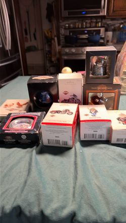 Harley Davidson hallmark Christmas ornaments