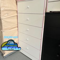 White Pink Jumbo Dresser Cajonera Comoda Nueva Blanca New 
