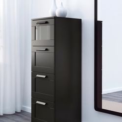 Tall Black Drawer dresser 