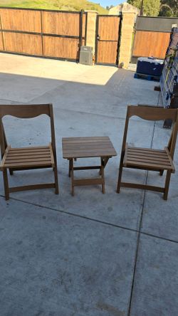 Outdoor Bistro Set Foldable Small Table And Chair Set
