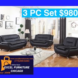 FREE DELIVERY💥Brand New 💥3PC Sofa, Loveseat, Chair Set 