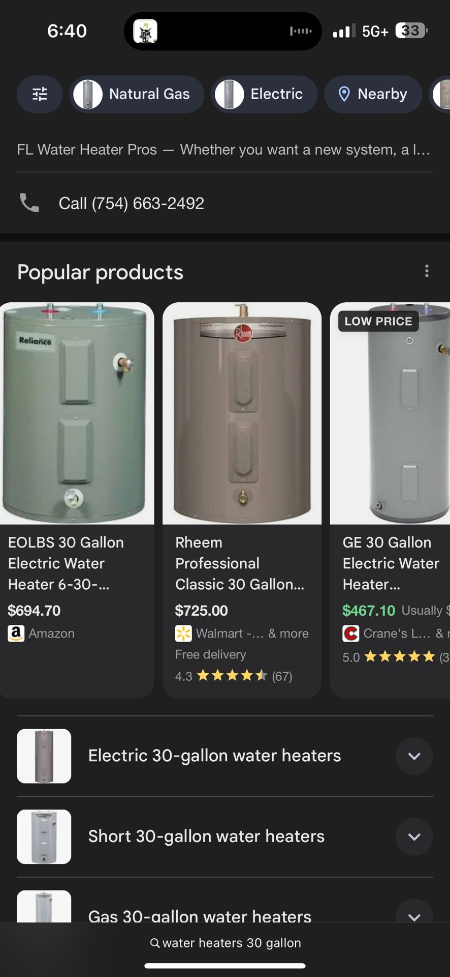 Selling Used 30 To 40 Gallon Water Heaters
