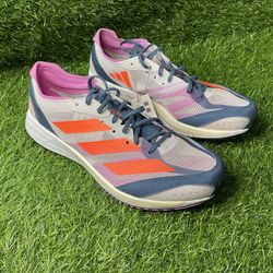 Adidas Adizero Adios 7 Grey Purple Orange GX6647 Mens Running Shoes Size 9.5M