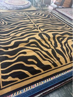 Zebra print area rug extra large