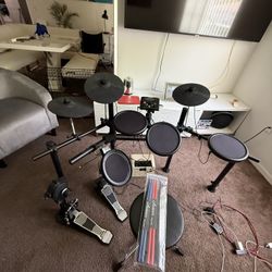 Electric Drum Set, 8 Piece All Mesh Electronic Drum Kit with Dual Zone Pad/Cymbals