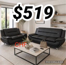 Modern and elegant leather minimalist sofa set 2pc $519/ 3PC $719
