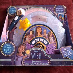 Disney Wish Bluetooth Sing Along Boombox
