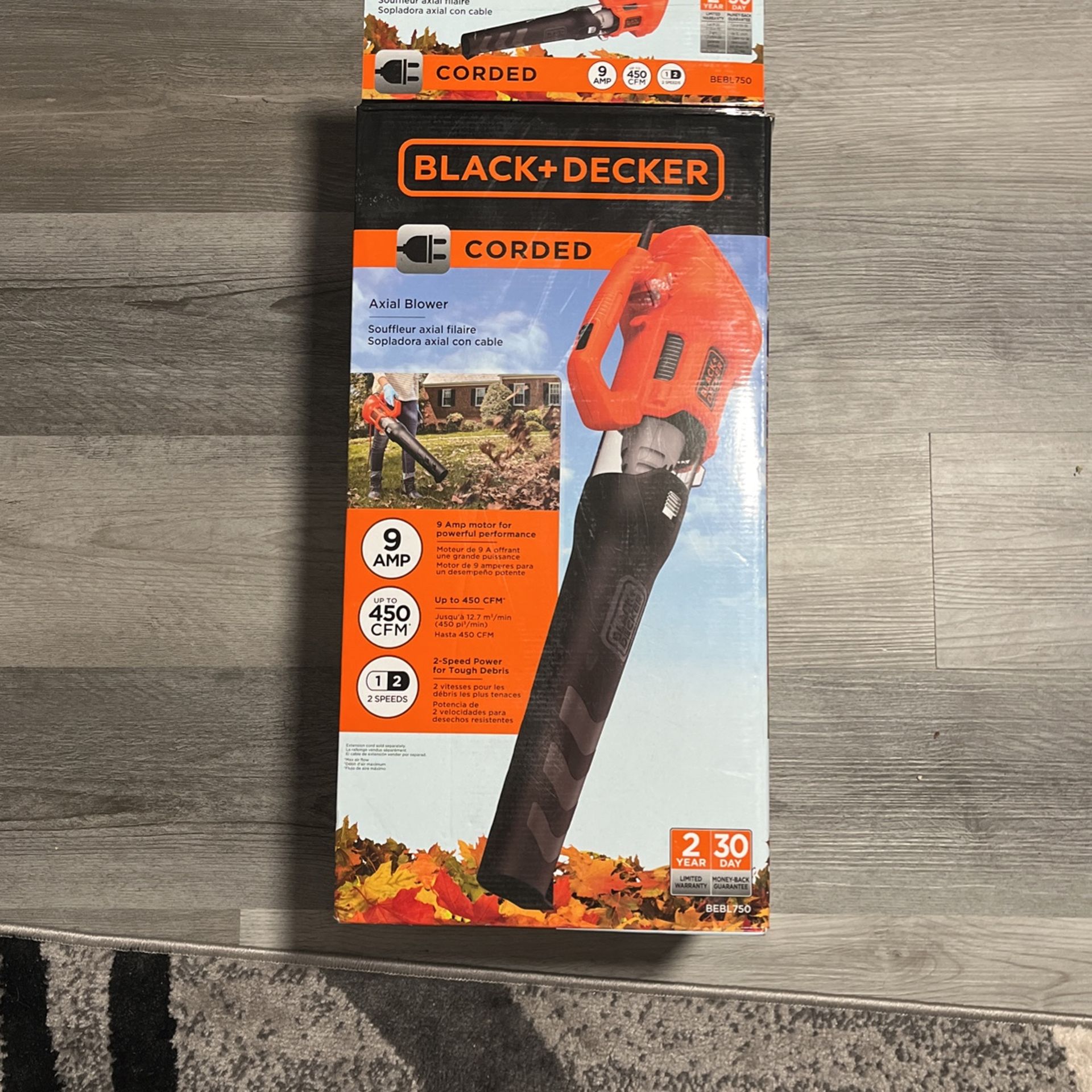 BLACK+DECKER Leaf Blower, Axial, 9-Amp