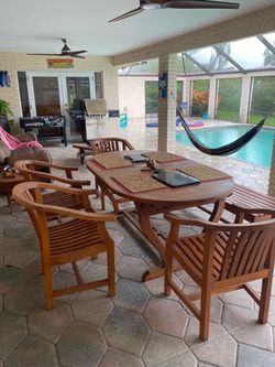 Teak outdoor table