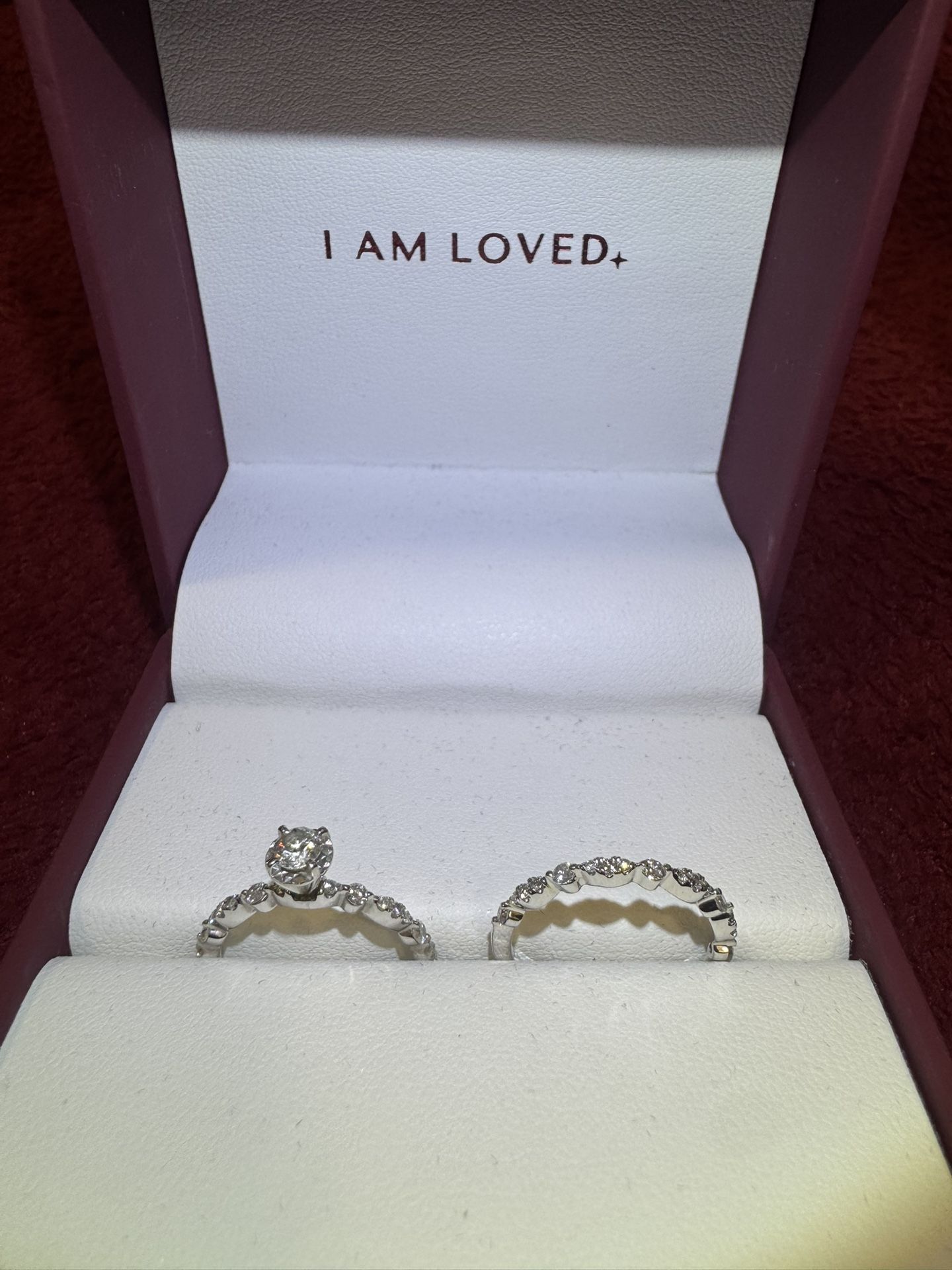 Helzberg Engagement/wedding Ring With Necklace Included 