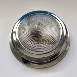 Sea-Dog Line Boat Domed Light w/Red Light 6 3/4 Inch Stainless 12V 15W