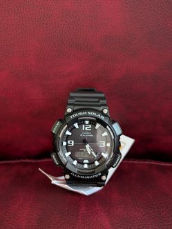 Casio Tough Solar Illuminator Black Stainless Steel Back Watch New